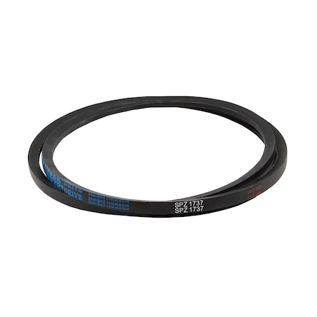 D&D SPZ1737 Metric V-Belt, 1737mm Outside Length, 10 mm Top Width, 8 mm Thickness, 1 Ribs SPZ1737